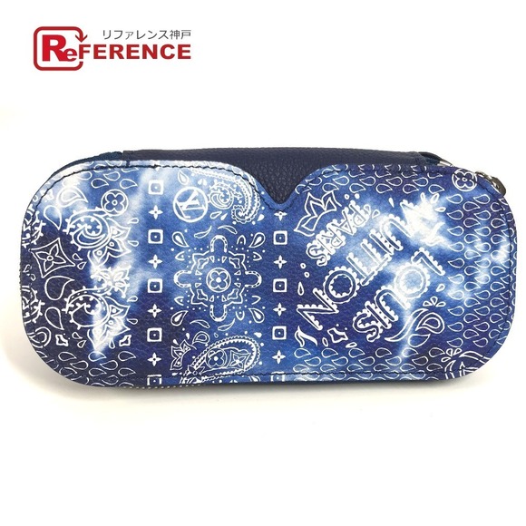 Louis Vuitton Bandana GM Blue Eyewear Sunglasses Case Lunette Eyeglasses - Picture 1 of 9